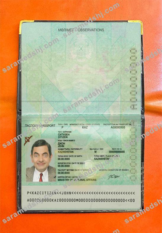 Kazakhstan passport (2009-present) photo look